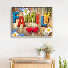 Carica l'immagine nel visualizzatore di Gallery, Famiglia - diamante rotondo - 40x30cm