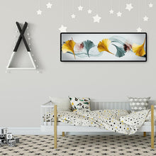 Carica l'immagine nel visualizzatore di Gallery, Una foglia di ginkgo fila - diamante rotondo - 80x30cm