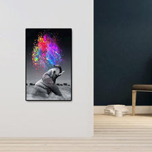 Carica l'immagine nel visualizzatore di Gallery, Animale elefante - diamante rotondo - 40x60cm