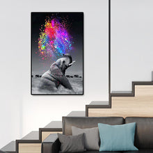 Carica l'immagine nel visualizzatore di Gallery, Animale elefante - diamante rotondo - 40x60cm