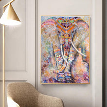 Carica l'immagine nel visualizzatore di Gallery, Elefante etnico - diamante quadrato pieno - 40x50cm