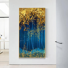 Carica l'immagine nel visualizzatore di Gallery, Paesaggio di legno - diamante rotondo pieno - 45x85cm