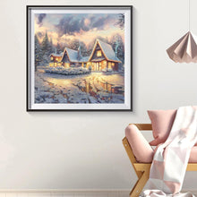 Carica l'immagine nel visualizzatore di Gallery, Scena di neve - diamante rotondo pieno - 30x30cm