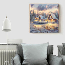 Carica l'immagine nel visualizzatore di Gallery, Scena di neve - diamante rotondo pieno - 30x30cm