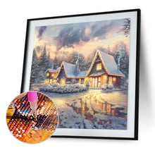Carica l'immagine nel visualizzatore di Gallery, Scena di neve - diamante rotondo pieno - 30x30cm