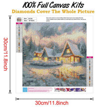 Carica l'immagine nel visualizzatore di Gallery, Scena di neve - diamante rotondo pieno - 30x30cm