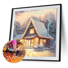 Carica l'immagine nel visualizzatore di Gallery, Scena di neve - diamante rotondo pieno - 30x30cm