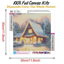 Carica l'immagine nel visualizzatore di Gallery, Scena di neve - diamante rotondo pieno - 30x30cm