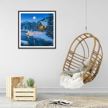 Carica l'immagine nel visualizzatore di Gallery, Scena di neve - diamante rotondo pieno - 30x30cm