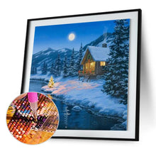 Carica l'immagine nel visualizzatore di Gallery, Scena di neve - diamante rotondo pieno - 30x30cm