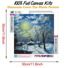 Carica l'immagine nel visualizzatore di Gallery, Scena di neve - diamante rotondo pieno - 30x30cm