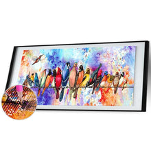 Carica l'immagine nel visualizzatore di Gallery, Uccelli - diamante rotondo - 80x30cm
