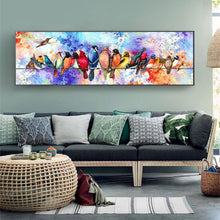 Carica l'immagine nel visualizzatore di Gallery, Uccelli - diamante rotondo - 80x30cm