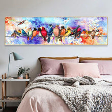 Carica l'immagine nel visualizzatore di Gallery, Uccelli - diamante rotondo - 80x30cm