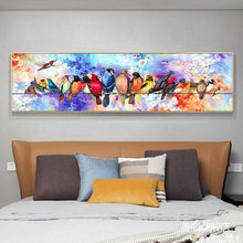 Carica l'immagine nel visualizzatore di Gallery, Uccelli - diamante rotondo - 80x30cm