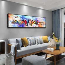 Carica l'immagine nel visualizzatore di Gallery, Uccelli - diamante rotondo - 80x30cm