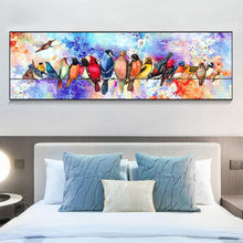 Carica l'immagine nel visualizzatore di Gallery, Uccelli - diamante rotondo - 80x30cm