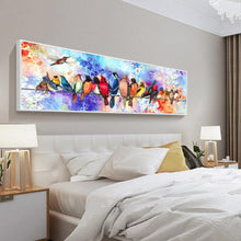 Carica l'immagine nel visualizzatore di Gallery, Uccelli - diamante rotondo - 80x30cm