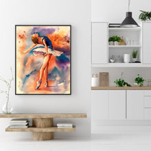 Carica l'immagine nel visualizzatore di Gallery, Ragazza danzante - diamante rotondo pieno - 30x40cm