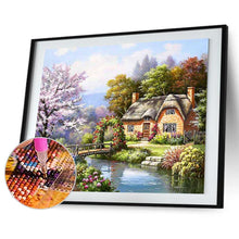 Carica l'immagine nel visualizzatore di Gallery, Paesaggio del villaggio - diamante quadrato pieno - 50x40cm