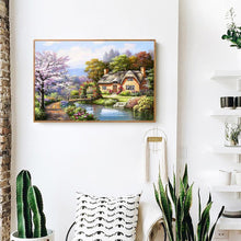 Carica l'immagine nel visualizzatore di Gallery, Paesaggio del villaggio - diamante quadrato pieno - 50x40cm