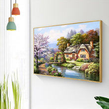 Carica l'immagine nel visualizzatore di Gallery, Paesaggio del villaggio - diamante quadrato pieno - 50x40cm