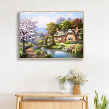 Carica l'immagine nel visualizzatore di Gallery, Paesaggio del villaggio - diamante quadrato pieno - 50x40cm