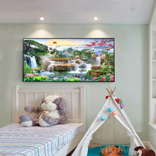 Carica l'immagine nel visualizzatore di Gallery, Giardino a cascata - diamante rotondo completo - 100x40cm