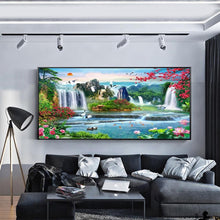 Carica l'immagine nel visualizzatore di Gallery, Giardino a cascata - diamante rotondo completo - 100x40cm