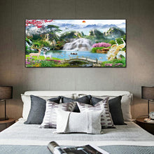 Carica l'immagine nel visualizzatore di Gallery, Giardino a cascata - diamante rotondo completo - 100x40cm