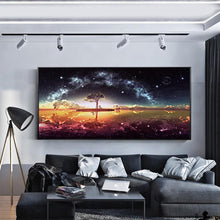 Carica l'immagine nel visualizzatore di Gallery, Stella sul lago - diamante rotondo completo - 100x40cm