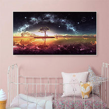 Carica l'immagine nel visualizzatore di Gallery, Stella sul lago - diamante rotondo completo - 100x40cm