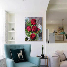 Carica l'immagine nel visualizzatore di Gallery, Set di fiori - diamante rotondo - 30x40cm