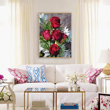 Carica l'immagine nel visualizzatore di Gallery, Set di fiori - diamante rotondo - 30x40cm
