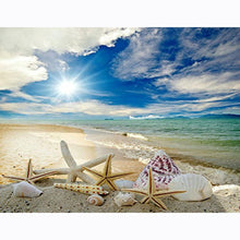 Carica l'immagine nel visualizzatore di Gallery, Conchiglia da spiaggia - diamante quadrato pieno - 50x40cm