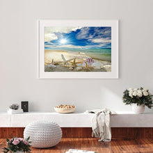 Carica l'immagine nel visualizzatore di Gallery, Conchiglia da spiaggia - diamante quadrato pieno - 50x40cm