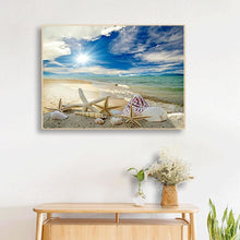 Carica l'immagine nel visualizzatore di Gallery, Conchiglia da spiaggia - diamante quadrato pieno - 50x40cm