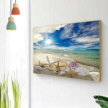 Carica l'immagine nel visualizzatore di Gallery, Conchiglia da spiaggia - diamante quadrato pieno - 50x40cm