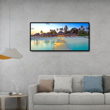 Carica l'immagine nel visualizzatore di Gallery, Villa sulla spiaggia - diamante rotondo pieno - 80x40cm
