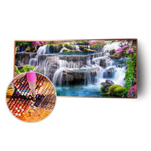 Carica l'immagine nel visualizzatore di Gallery, Paesaggio vista montagna - diamante rotondo pieno - 80x40cm