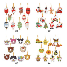 Carica l'immagine nel visualizzatore di Gallery, Ornamento da appendere natalizio su un lato da 10 pezzi