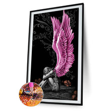 Carica l'immagine nel visualizzatore di Gallery, Fallen Angel 5D DIY Diamond Painting Kit completo di strass per trapano rotondo