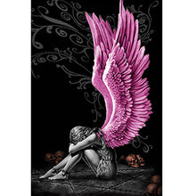 Carica l'immagine nel visualizzatore di Gallery, Fallen Angel 5D DIY Diamond Painting Kit completo di strass per trapano rotondo