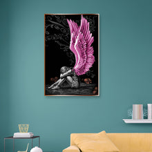 Carica l'immagine nel visualizzatore di Gallery, Fallen Angel 5D DIY Diamond Painting Kit completo di strass per trapano rotondo