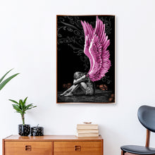 Carica l'immagine nel visualizzatore di Gallery, Fallen Angel 5D DIY Diamond Painting Kit completo di strass per trapano rotondo