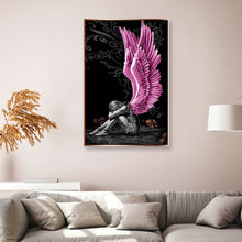 Carica l'immagine nel visualizzatore di Gallery, Fallen Angel 5D DIY Diamond Painting Kit completo di strass per trapano rotondo