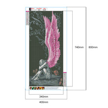 Carica l'immagine nel visualizzatore di Gallery, Fallen Angel 5D DIY Diamond Painting Kit completo di strass per trapano rotondo