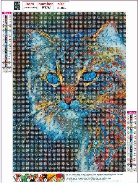 Grande tigre pieno di diamanti mosaico animale leone 5D pittura