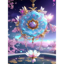 Carica l'immagine nel visualizzatore di Gallery, fiore viola Campanula-Pieno di trapano Diamond Painting