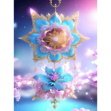 Carica l'immagine nel visualizzatore di Gallery, fiore viola Campanula-Pieno di trapano Diamond Painting